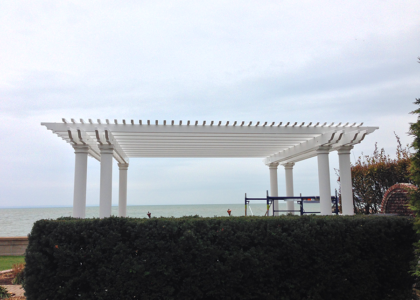 16 x 24 Maintenance Free Vinyl Pergola , located in Crystal Beach tennis & club